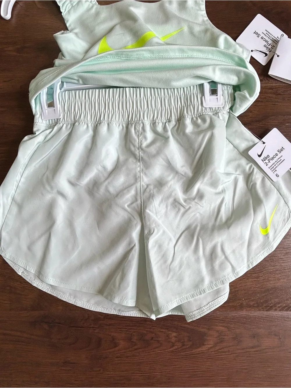 Nike Bold Play Dri-Fit Tank and Shorts Set 6 Barely Green